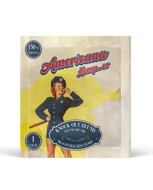 American Hempco KnockOutBlend DragonFruit Kiwi Berry Gummy (150 mg Per Pack) (50 CT)