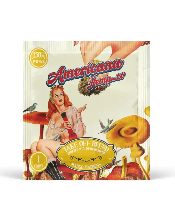 Americana hempco TakeOffBlend Mango Madness Gummy (150 mg Per Pack) (50 CT)