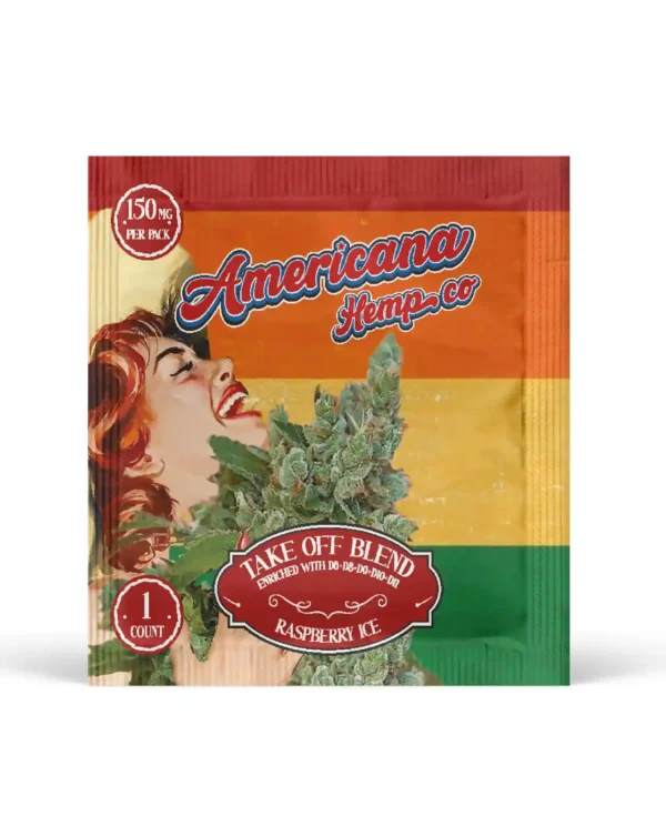 Americana hempco TakeOffBlend Raspberry Ice Gummy (150 mg Per Pack) (50 CT)
