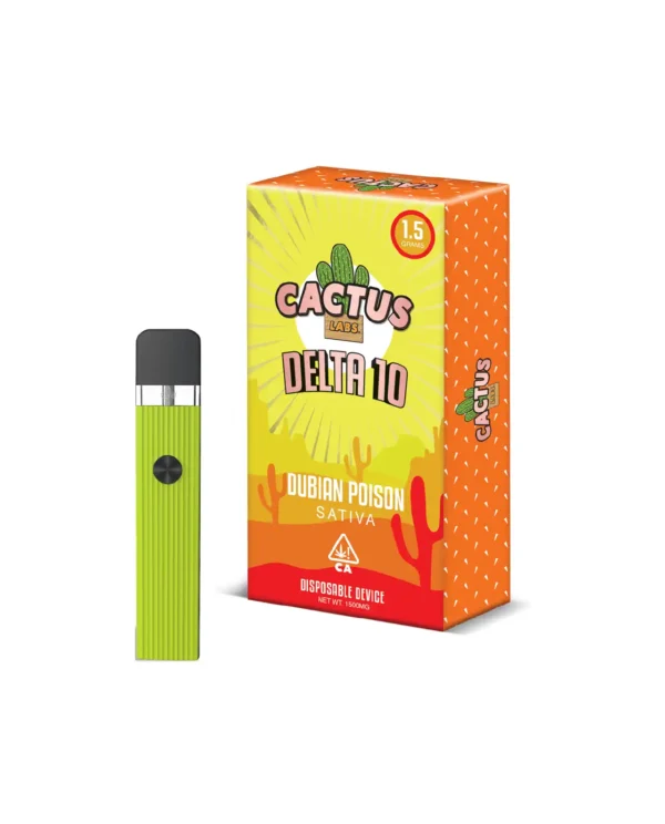 Cactus Delta 10 Dubian Poison Sativa (1.5 Grams) Disposable Device