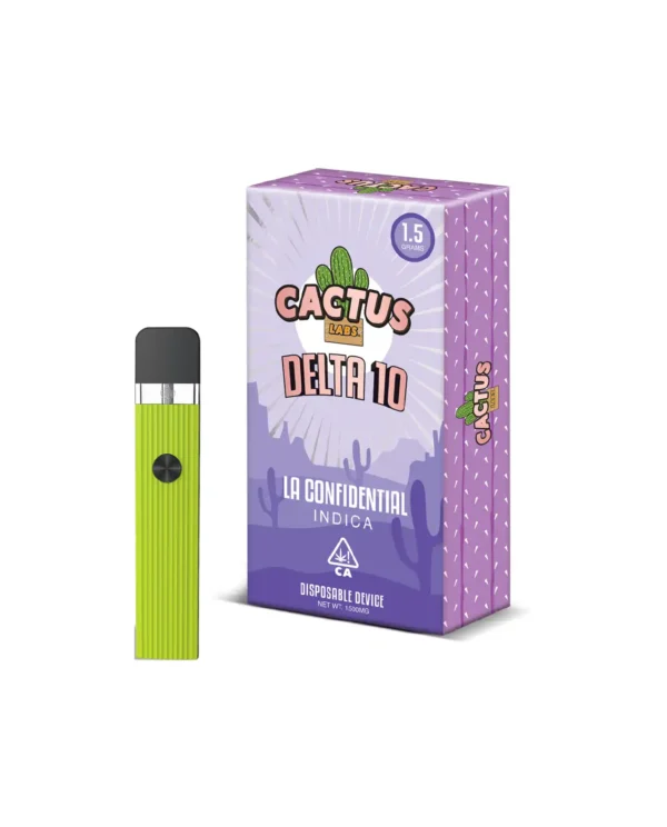 Cactus Delta 10 LA Confidetial Indica (1.5 Grams) Disposable Device