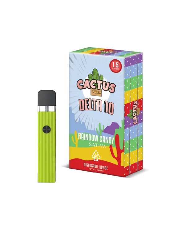 Cactus Delta 10 Rainbow Candy Sativa (1.5 Grams) Disposable Device