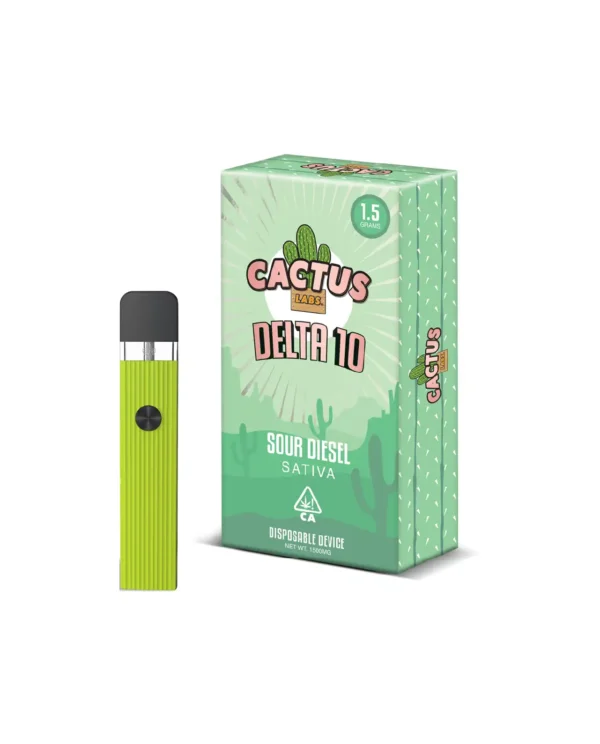 Cactus Delta 10 Sour Diesel Sativa (1.5 Grams) Disposable Device