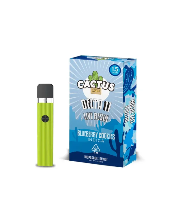 Cactus Delta 11 Live Resin BlueBerry Cookies Indica (1.5 Grams) Disposable Device
