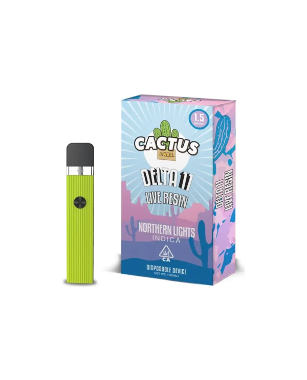 Cactus Delta 11 Live Resin Northern Lights Indica (1.5 Grams) Disposable Device