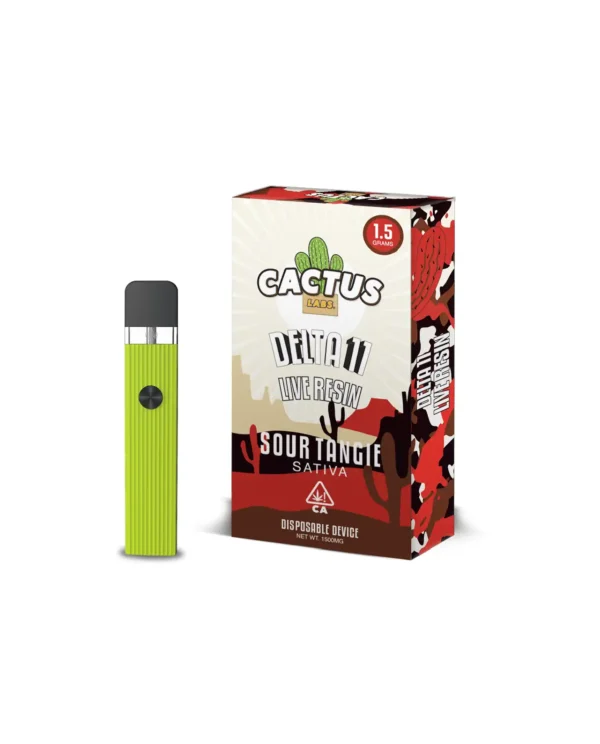 Cactus Delta 11 Live Resin Sour Tangie Sativa (1.5 Grams) Disposable Device