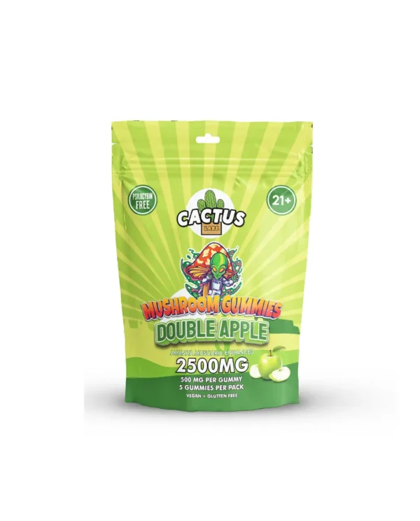 Cactus Mushroom Gummies Double Apple (5CT) (2500 MG)