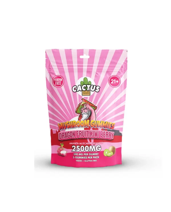 Cactus Mushroom Gummies Dragon Fruit Kiwi Berry (5CT) (2500 MG)