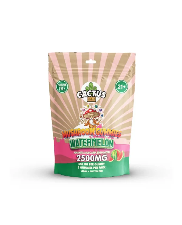Cactus Mushroom Gummies WaterMelon (5CT) (2500 MG)