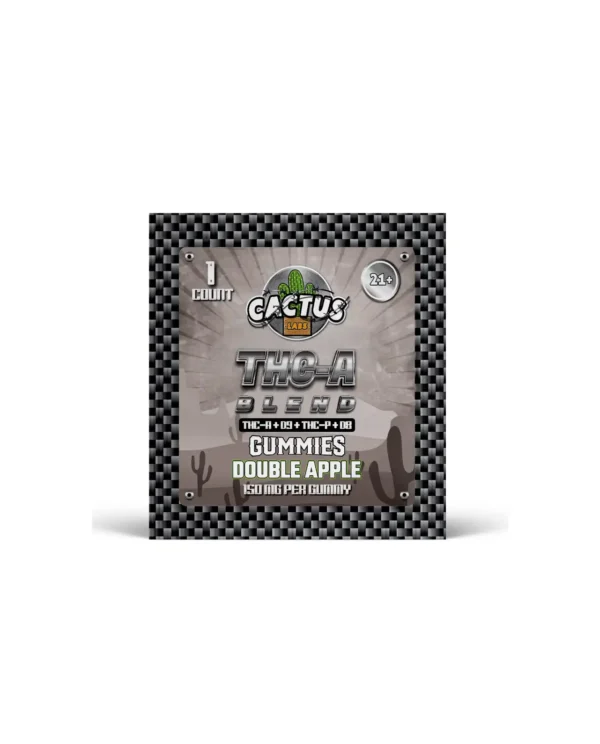 Cactus THC-A Blend Double Apple (25CT) (150 MG Per Guummy)