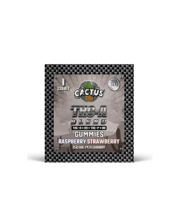 Cactus THC-A Blend RaspBerry StrawBerry (25CT) (150 MG Per Guummy)