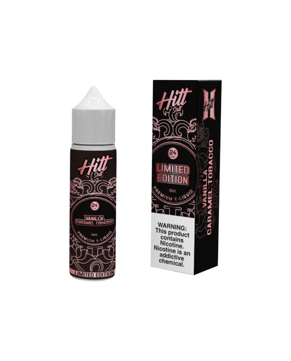 Hitt Salt Premium E-Liquid Vanilla Caramel Tobacco 24MG/15ML Limited Edition