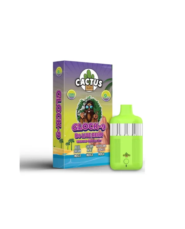 GLOCK-9 D-6 LIVE RESIN ENRICHED WITH DELTA 8 BLUE DREAM + CHERRY AK-47 + TROPICANA COOKIES (INDICA + INDICA + INDICA) 9ML