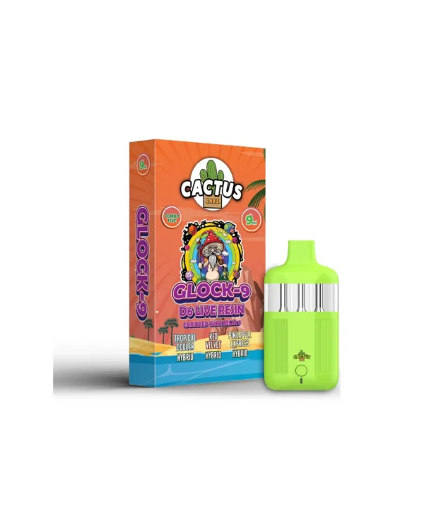 GLOCK-9 D-6 LIVE RESIN ENRICHED WITH DELTA 8 TROPICAL COOLER + RED VELVET + PINEAPPLE EXPRESS (HYBRID + HYBRID + HYBRID) 9ML