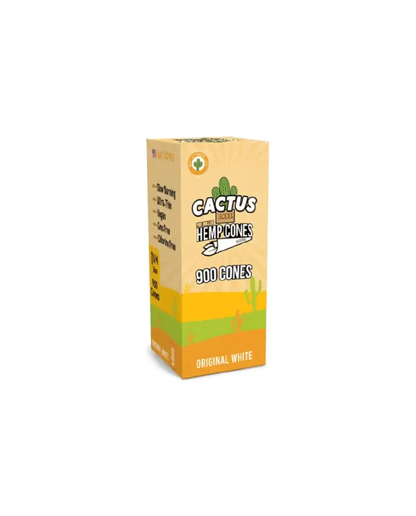 PRE ROLLED HEMP CONES ORIGINAL WHITE KING SIZE 900 CONES (1 PACK)