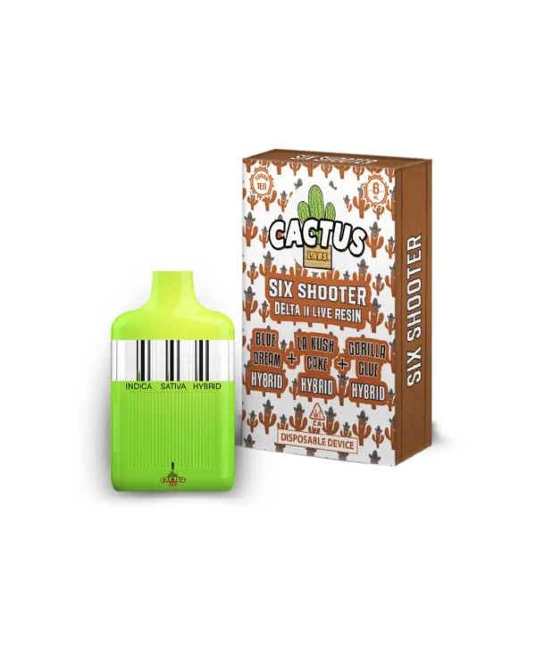 Six Shooter Delta 11 Live Resin Blue Dream + LA Kush Cake + Gorilla Glue (Hybrid+Hybrid+Hybrid) 6ml Disposable