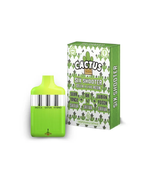 Six Shooter Delta 11 Live Resin Sour Tangie + AK-47 + Dubian Poison (Sativa+Sativa+Sativa) 6ml Disposable