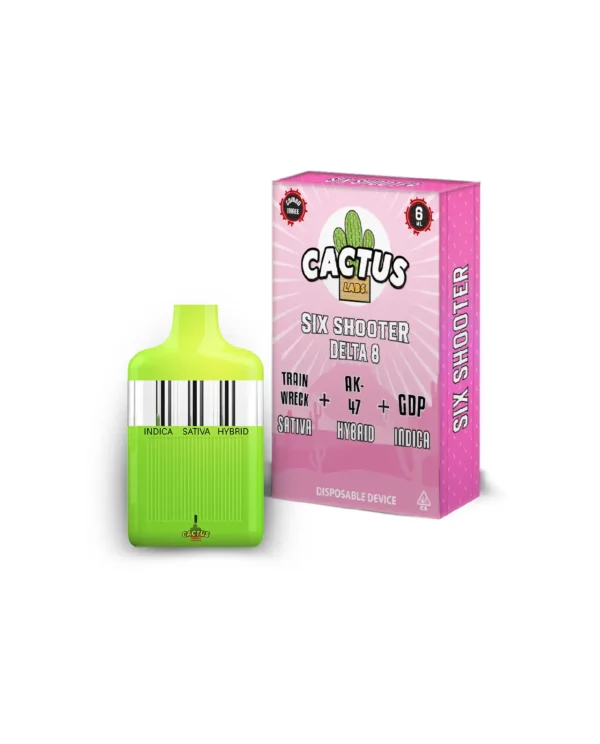 Six Shooter Delta 8 Train Wreck + AK-47 + GDP ( Sativa Hybrid Indica) 6ml Disposable
