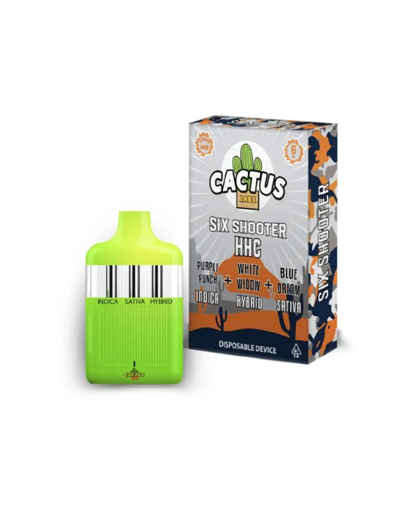 Six Shooter HHC Purple Punch + White Widow + Blue Dream ( Indica Hybrid Sativa ) 6ml Disposable